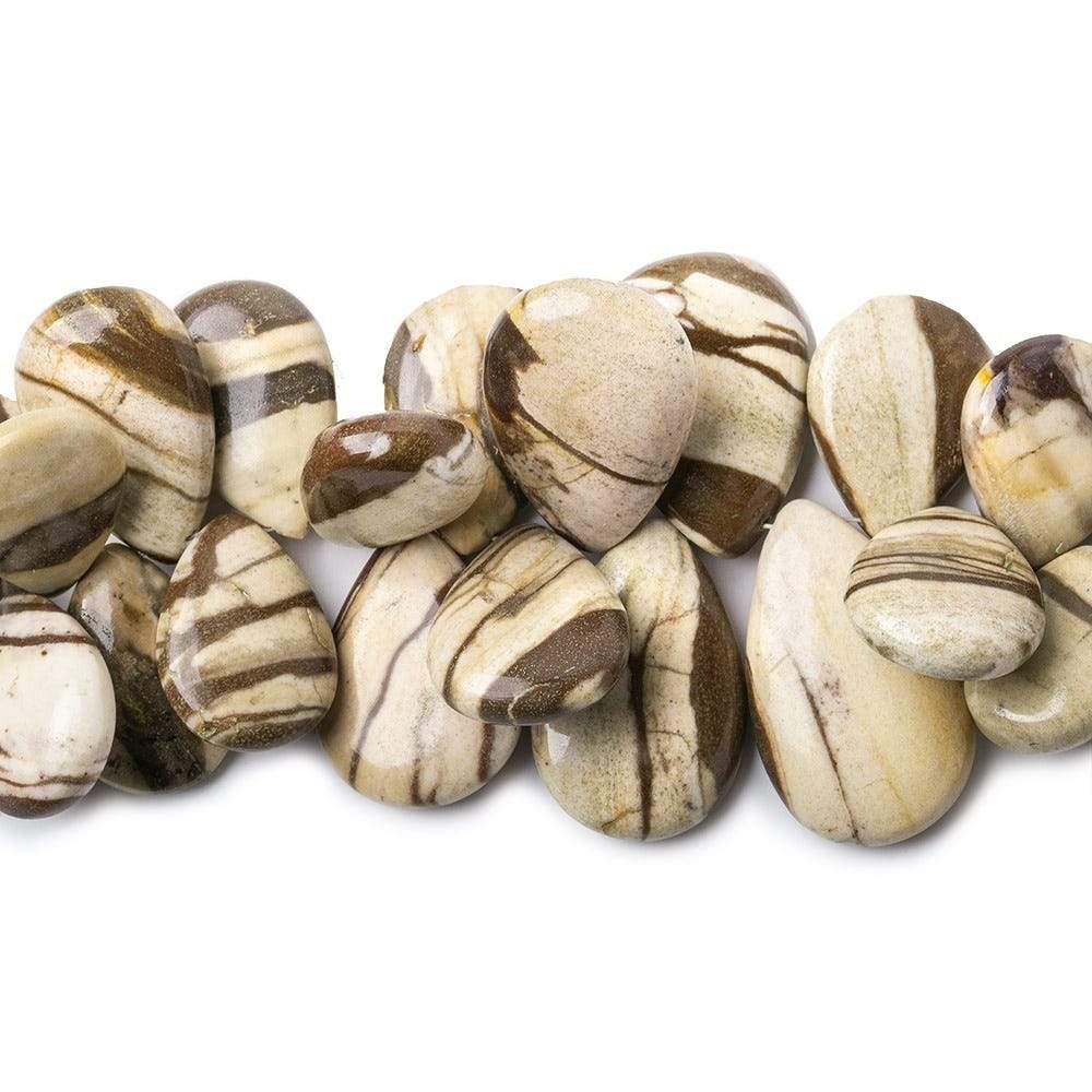Banded Jasper Plain Pear Beads - Beadsofcambay.com