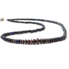 Black Ethiopian Opal Plain Rondelle Beads 200 pieces AAA Grade - Beadsofcambay.com