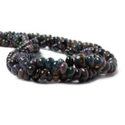 Blue Ethiopian Opal Plain Rondelle Beads - Beadsofcambay.com