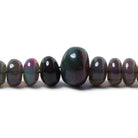 Blue Ethiopian Opal Plain Rondelle Beads - Beadsofcambay.com