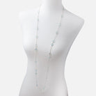 Blue Topaz Faceted Nugget .925 Silver Bezel Chain Necklace AAA - Beadsofcambay.com