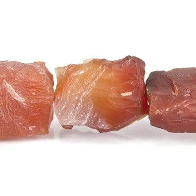 Burnt Orange Agate Beads Hammer Faceted Rectangle - Beadsofcambay.com
