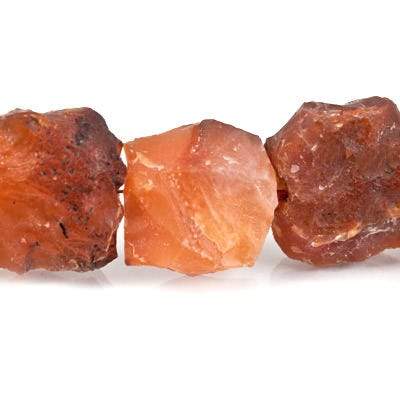 Burnt Orange Agate Beads Hammer Faceted Square - Beadsofcambay.com
