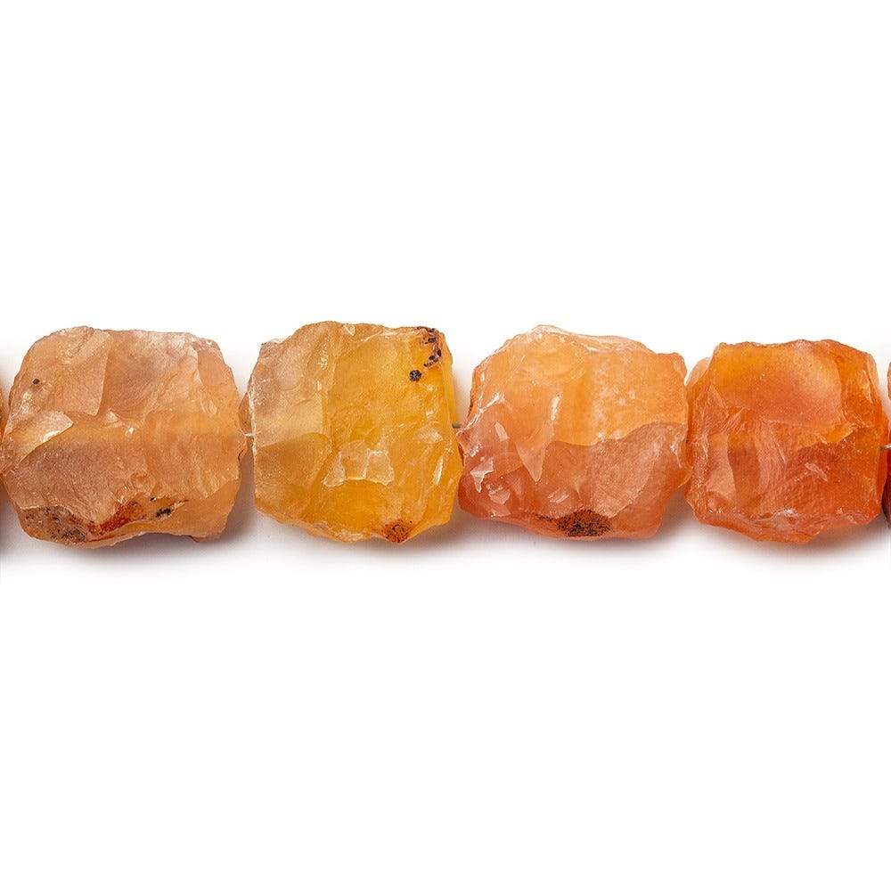 Cantalope Agate Beads Hammer Faceted Square - Beadsofcambay.com