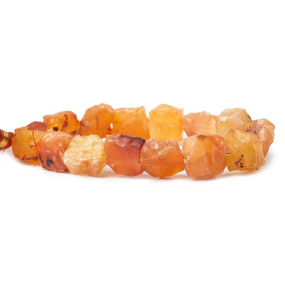 Cantalope Agate Beads Hammer Faceted Square - Beadsofcambay.com