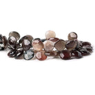 Cat's Eye Scapolite Faceted Heart Briolette Beads, 8 inch, 11x11x5-12x12x5mm, 48 pieces - Beadsofcambay.com