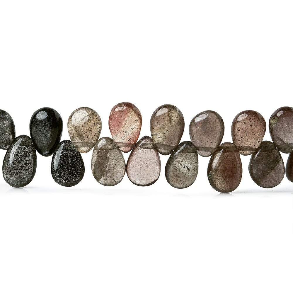 Cat's Eye Scapolite Plain Pear Beads, 7.5 inch, 6x4mm average, 67 pieces - Beadsofcambay.com