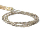 Champagne Diamond Beads Faceted Rondelle - Beadsofcambay.com