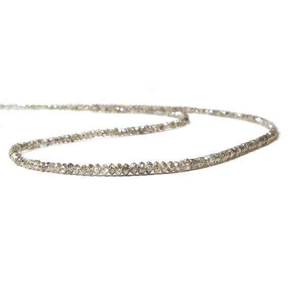Champagne Diamond Beads Faceted Rondelle - Beadsofcambay.com