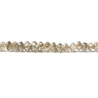 Champagne Diamond Beads Faceted Rondelle - Beadsofcambay.com