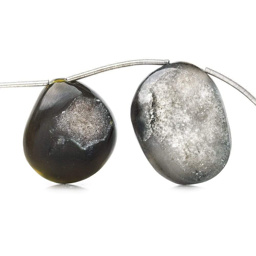 Chocolate Brown Plain Agate Drusy Beads - Beadsofcambay.com