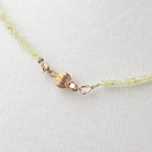 Chrysoberyl Faceted Rondelle Necklace with a 14kt Gold Clasp AAA - Beadsofcambay.com