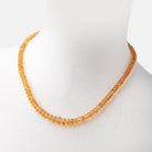 Citrine Faceted Rondelle Necklace with a 14kt Gold Clasp AAA - Beadsofcambay.com