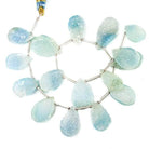 Cornflower Blue Drusy Pear Bead Strand - Beadsofcambay.com