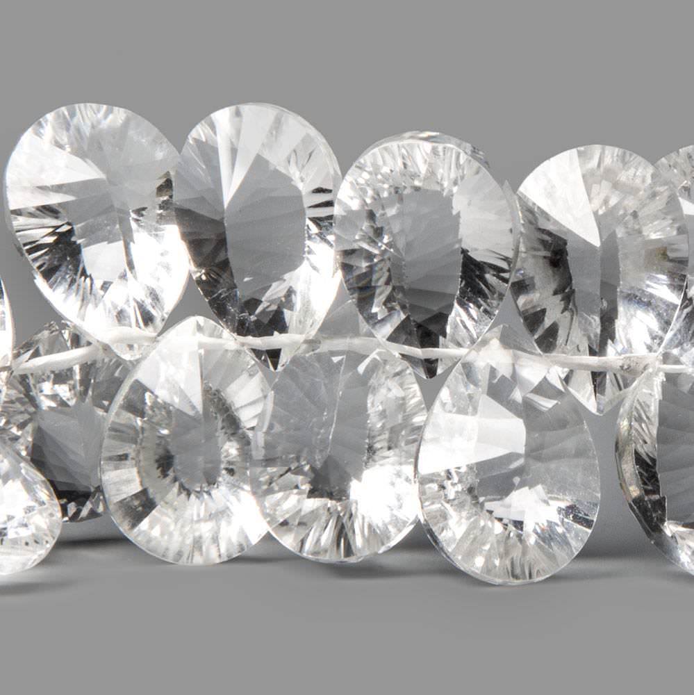 Crystal Quartz Beads Pear Briolette with Double Pavilion - Beadsofcambay.com