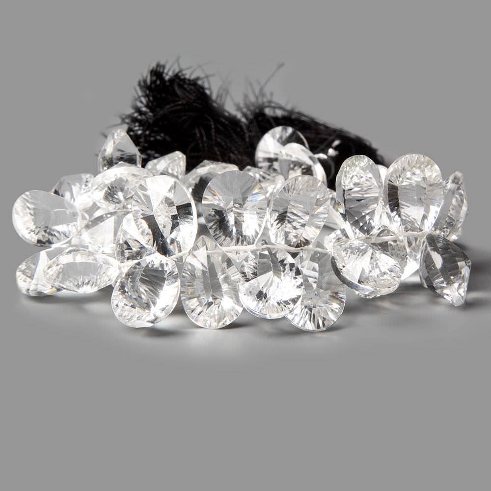 Crystal Quartz Beads Pear Briolette with Double Pavilion - Beadsofcambay.com