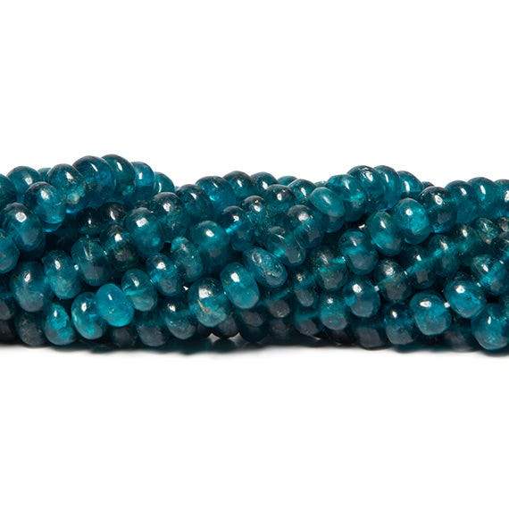 Dark Neon Apatite Plain Rondelle - Beadsofcambay.com