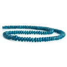 Dark Neon Apatite Plain Rondelle - Beadsofcambay.com