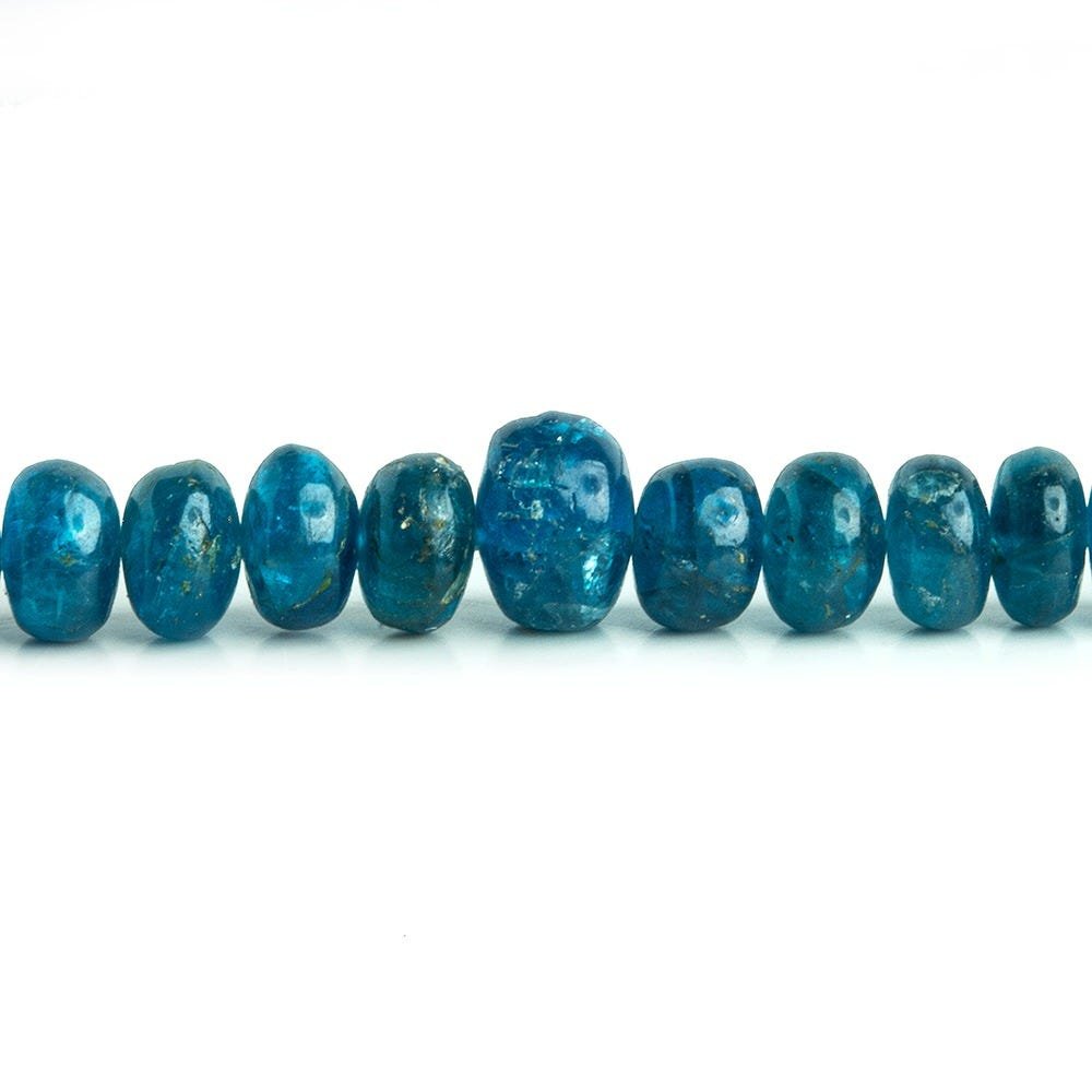 Dark Neon Apatite Plain Rondelle - Beadsofcambay.com