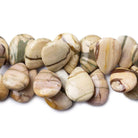 Desert Khaki Jasper Beads Plain Pear - Beadsofcambay.com