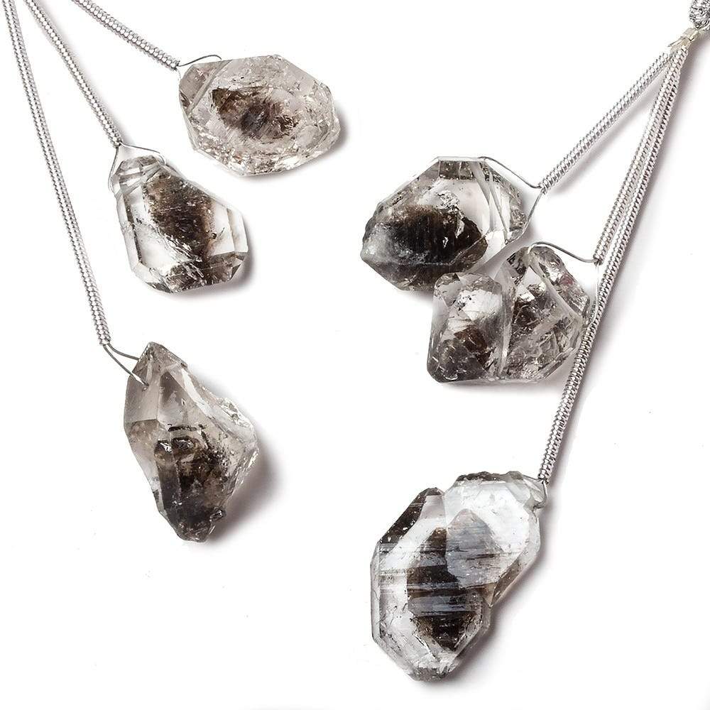 Double Terminated Quartz Focal Bead Set of 3 pieces - Beadsofcambay.com