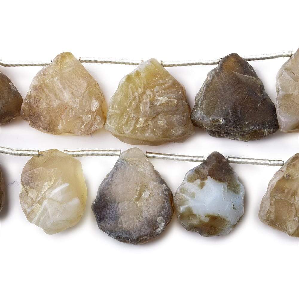 Earthen Agate Beads Hammer Faceted - Beadsofcambay.com