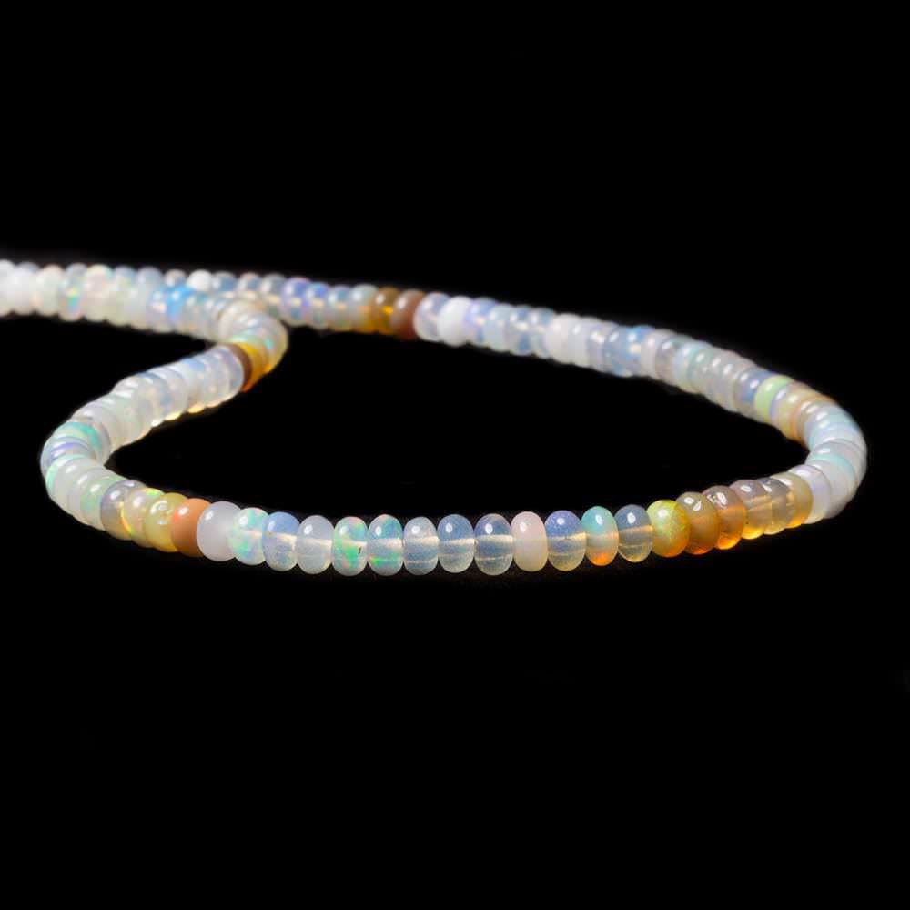 Ethiopian Opal Beads Plain Rondelle, AA Grade - Beadsofcambay.com