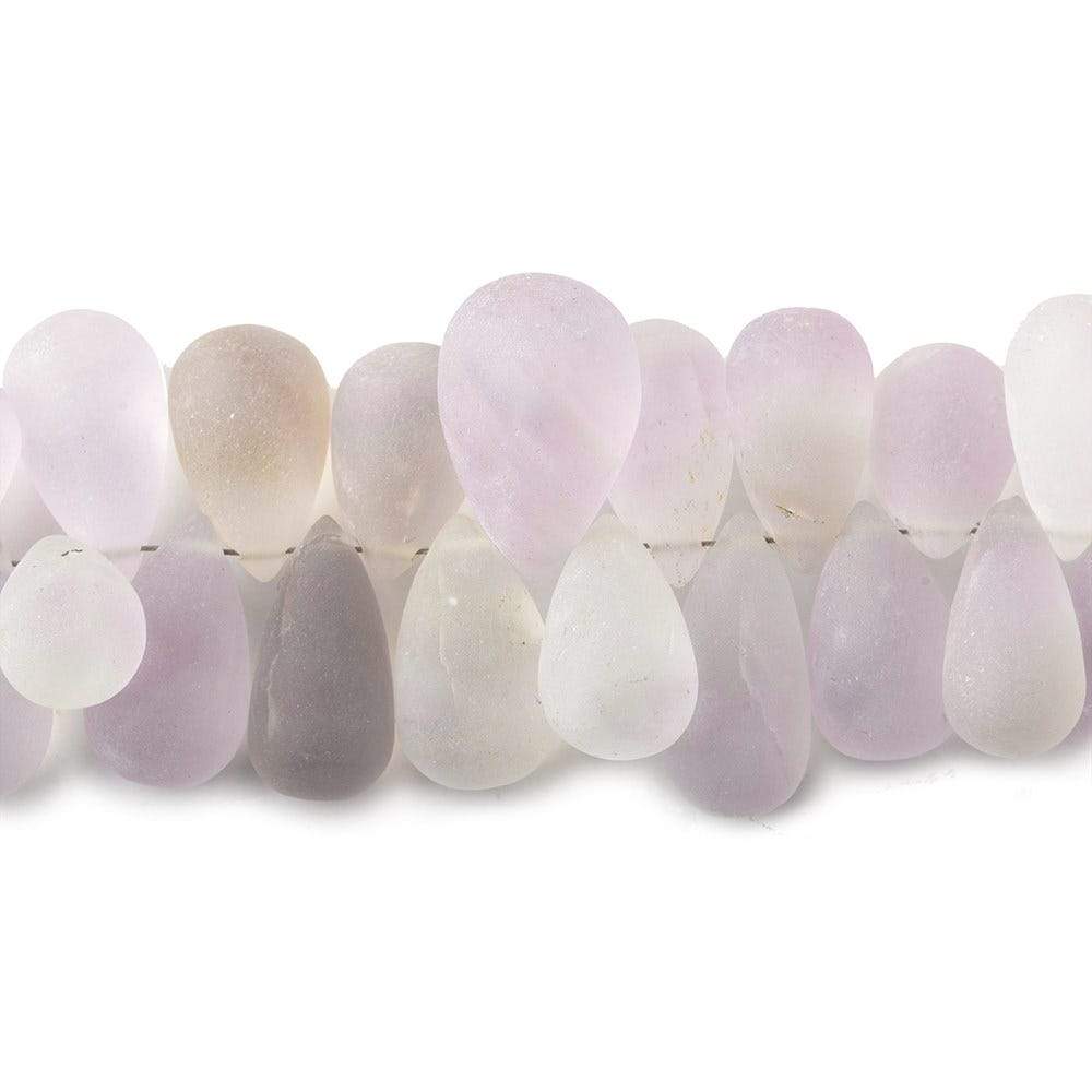10x6-17x10mm Frosted Ametrine Plain Tear Drop Beads 60 pieces - Beadsofcambay.com
