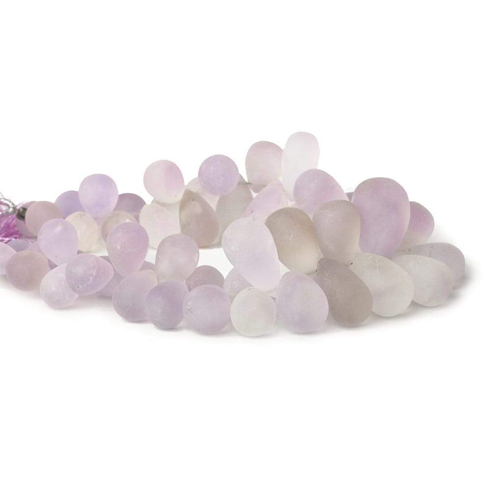 10x6-17x10mm Frosted Ametrine Plain Tear Drop Beads 60 pieces - Beadsofcambay.com