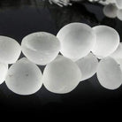 Frosted Crystal Quartz Plain Heart - Beadsofcambay.com