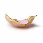 Gold Leafed Cotton Candy Pink Concave Drusy Pendant 1 focal bead 35x26x15mm A Grade - Beadsofcambay.com