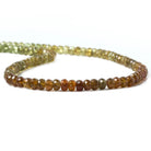 Green & Brown Apatite Faceted Rondelle Beads - Beadsofcambay.com