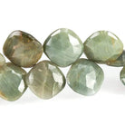 Green Cat's Eye Quartz Faceted Pillow Beads - Beadsofcambay.com