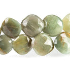 Green Cat's Eye Quartz Faceted Pillow Beads - Beadsofcambay.com