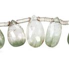 Green Cat`s Eye Quartz Pear Briolette - Beadsofcambay.com
