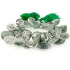 Green Tourmalinated Quartz Heart Briolette - Beadsofcambay.com