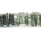 Green Tourmalinated Quartz Plain Square Heshi Beads 16 inch 240 pieces - Beadsofcambay.com