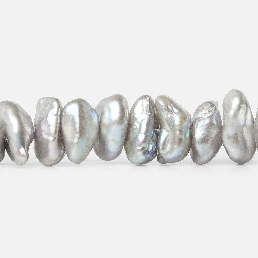 Grey Center Drill Keshi Freshwater Pearl - Beadsofcambay.com