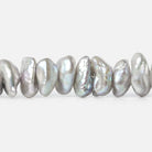 Grey Center Drill Keshi Freshwater Pearl - Beadsofcambay.com