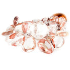 Hematoid Quartz Faceted Heart Beads 8 inch 34 beads - Beadsofcambay.com