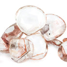 Hematoid Quartz Faceted Heart Beads 8 inch 34 beads - Beadsofcambay.com