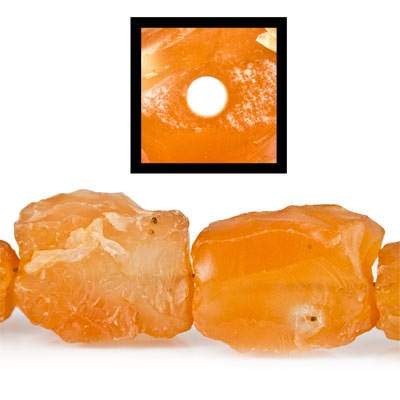 Honey Agate Beads Hammer Faceted Rectangular, 2.0mm Drill Hole - Beadsofcambay.com