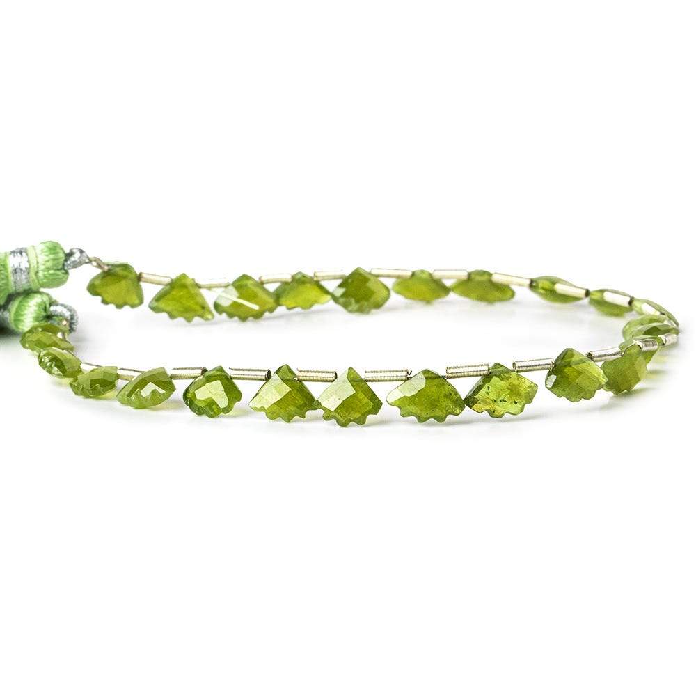 Idocrase Top Drilled Faceted Fan Shape - Beadsofcambay.com