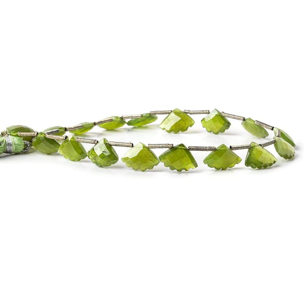 Idocrase Top Drilled Faceted Fan Shape - Beadsofcambay.com