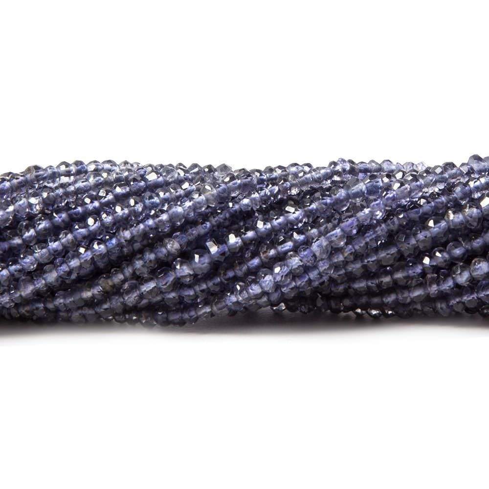 Iolite Beads Faceted Rondelle - Beadsofcambay.com