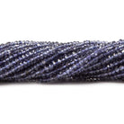 Iolite Beads Faceted Rondelle - Beadsofcambay.com