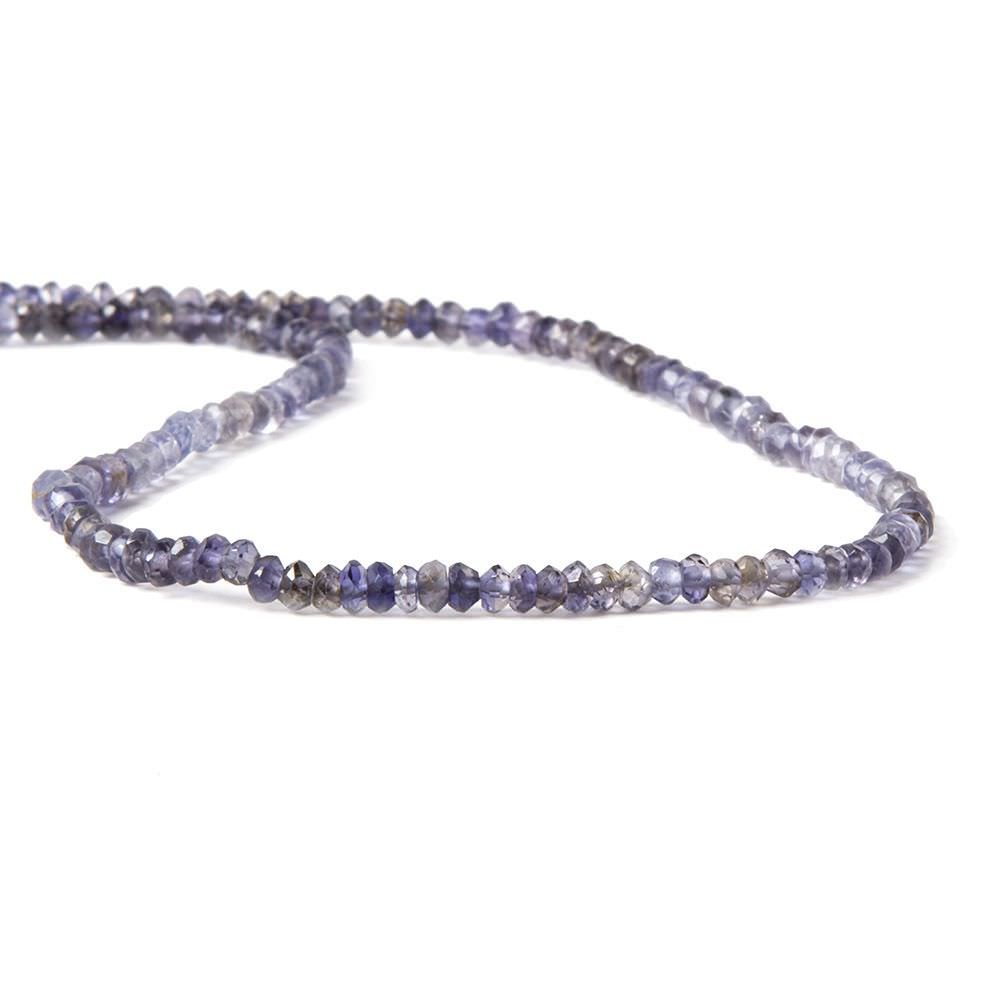 Iolite Beads Shaded Faceted Rondelle - Beadsofcambay.com