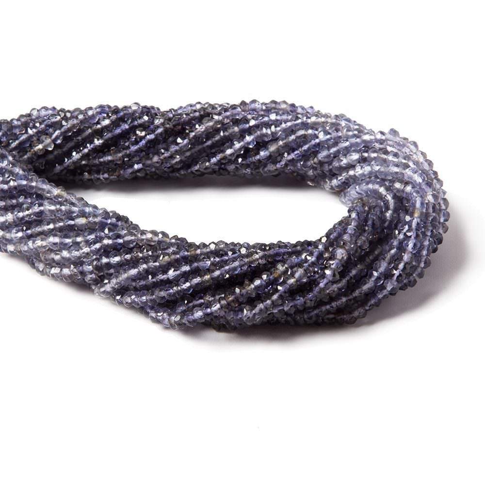 Iolite Beads Shaded Faceted Rondelle - Beadsofcambay.com