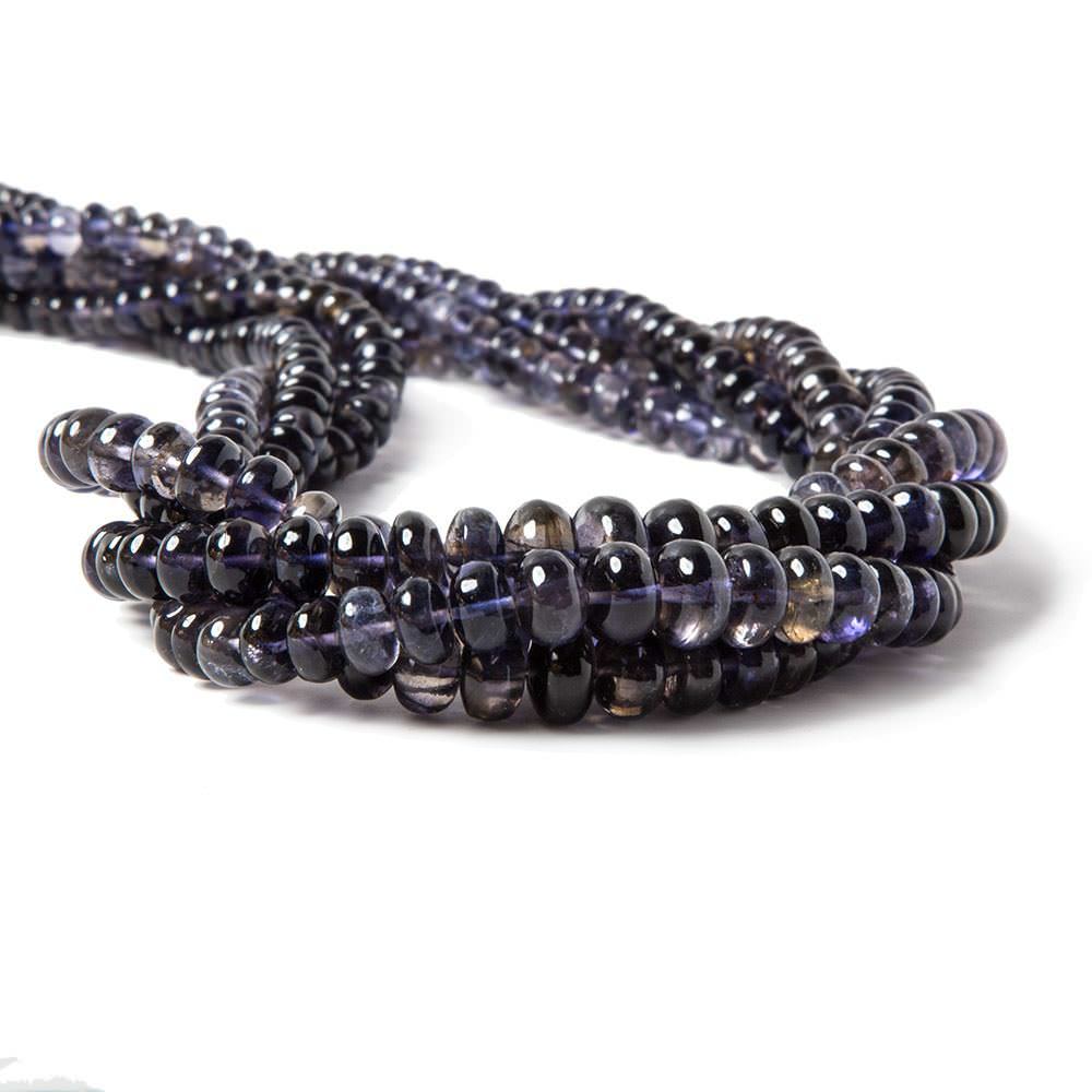 Iolite Plain Rondelle - Beadsofcambay.com