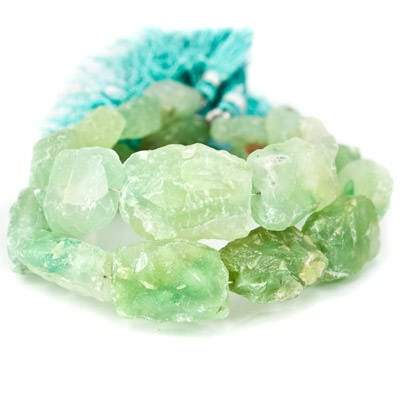 Kiwi Green Agate Beads Hammer Faceted Rectangles, Set of 2 - Beadsofcambay.com